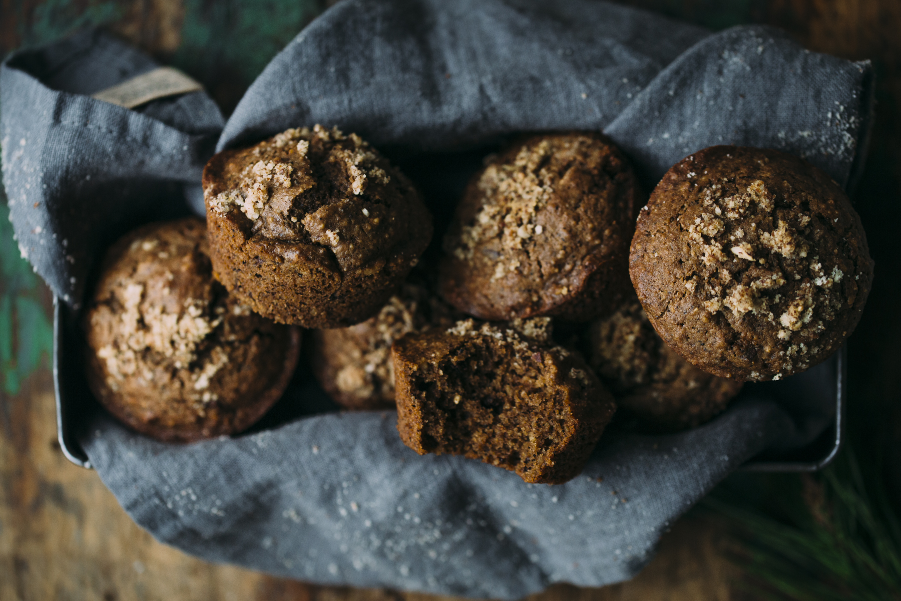Muffins de café, choco, nuez moscada y mantequilla de cacahuete
