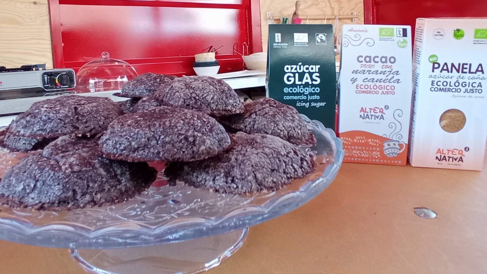 Receta Galletas de brownie marmoladas