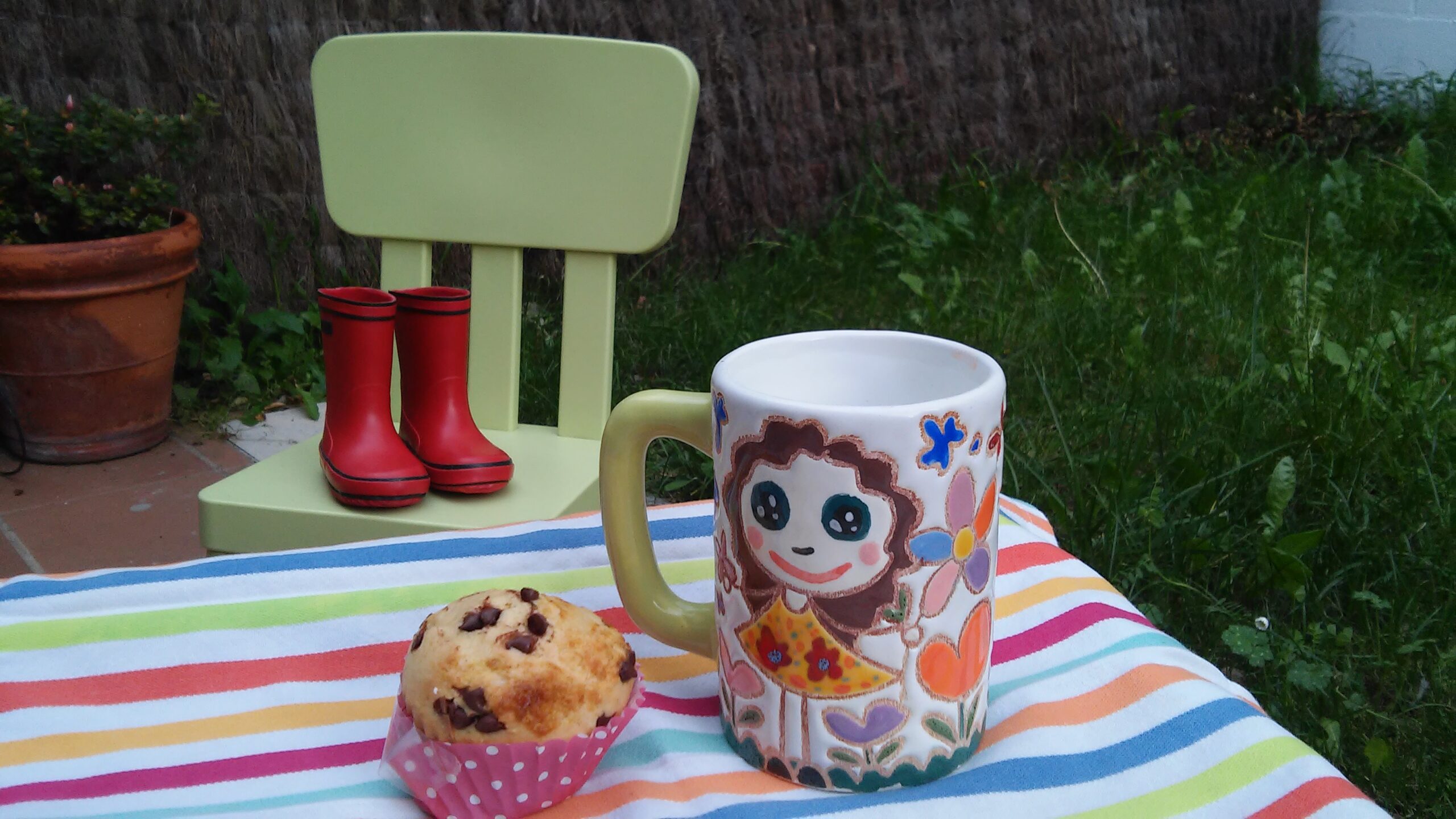 Magdalenas con pepitas de chocolate