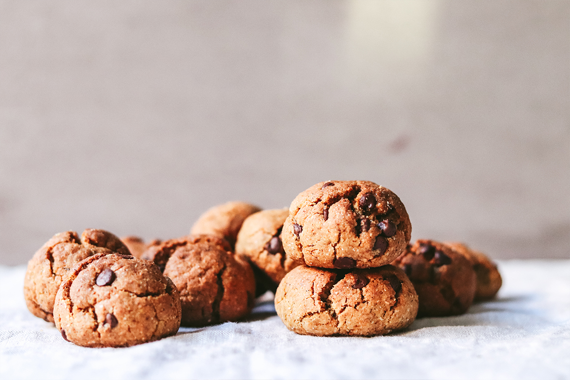 Galletas con chips de chocolate veganas