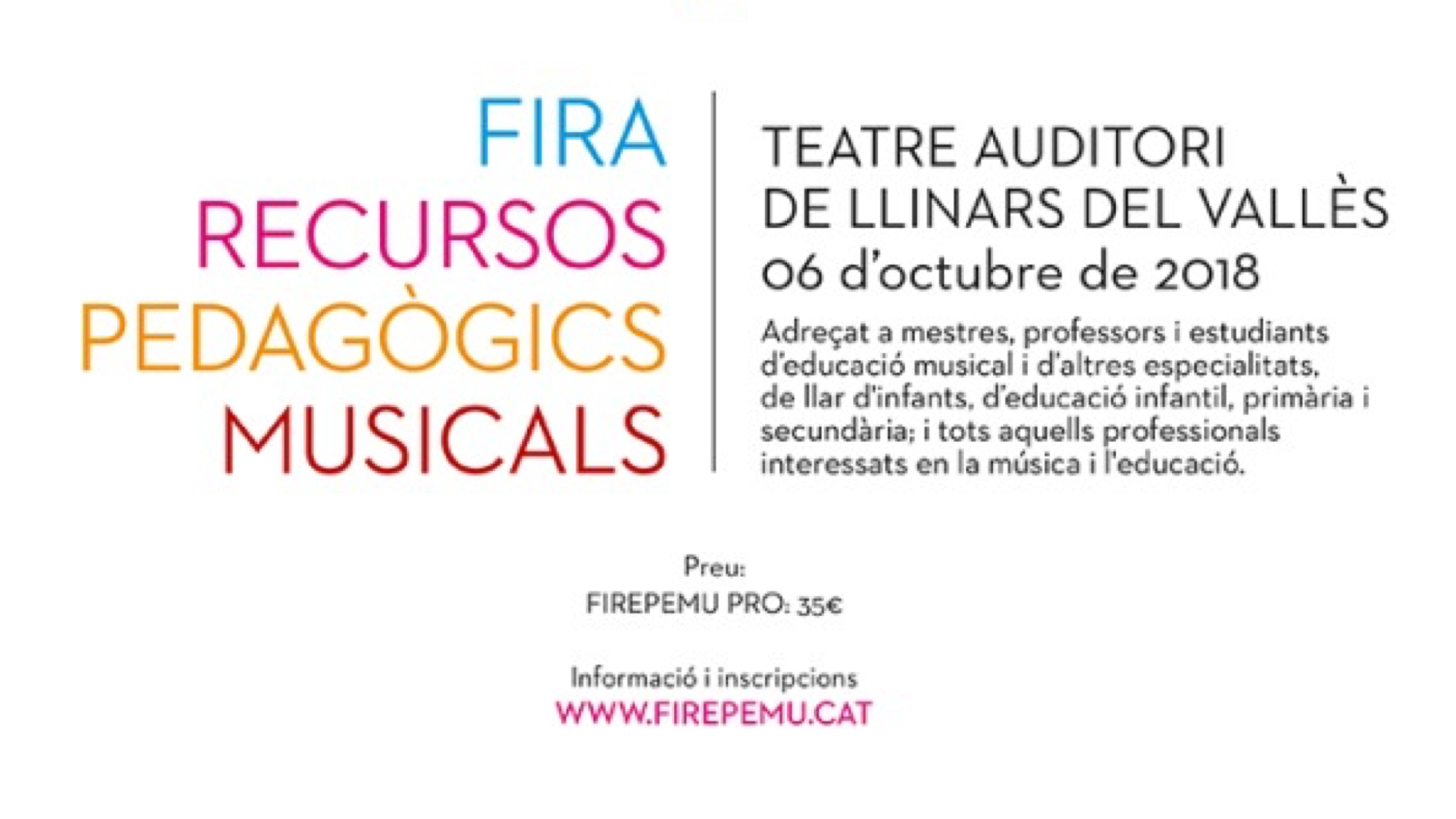 FIREPEMU – Si trabajas en el mundo educativo, ¡ven a vernos!