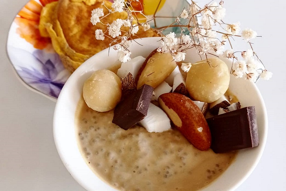 Receta de pudding de chía con café