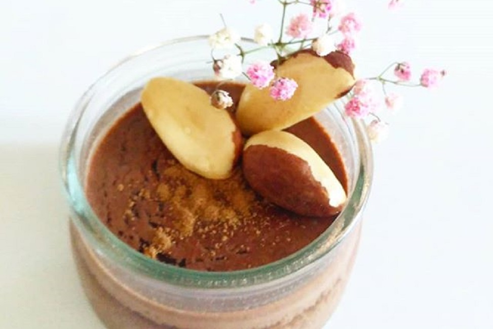 Receta de gelatina de chocolate y avellanas