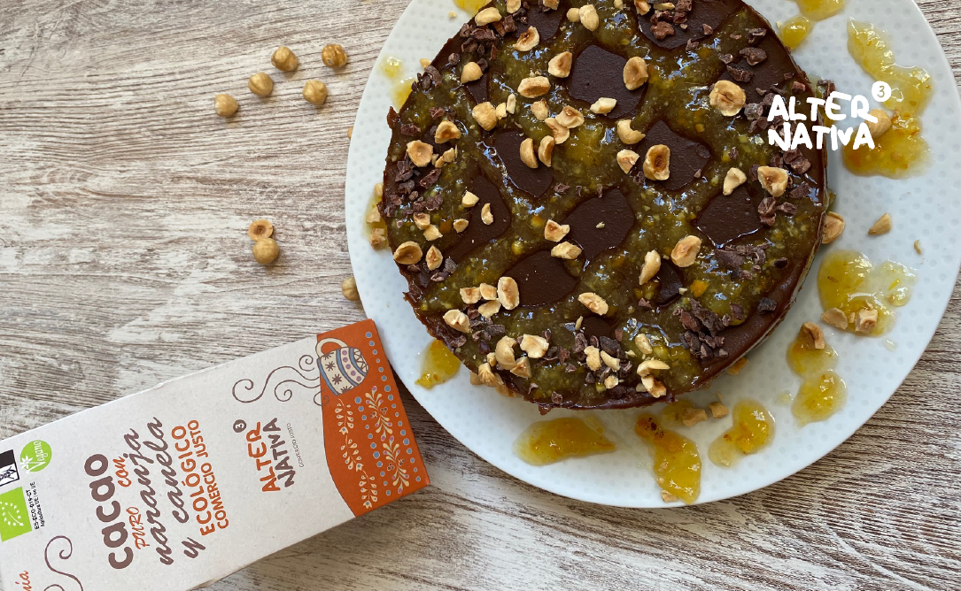 Receta de pastel de chocolate y avellana a la naranja